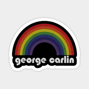 George Carlin Vintage Retro Rainbow Magnet