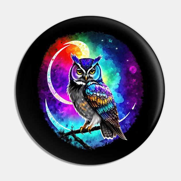 Mystical Moonlight Owl Pin by Alpenglow Workshop