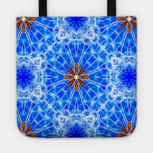 Blue and refreshing flower seed pattern. Tote