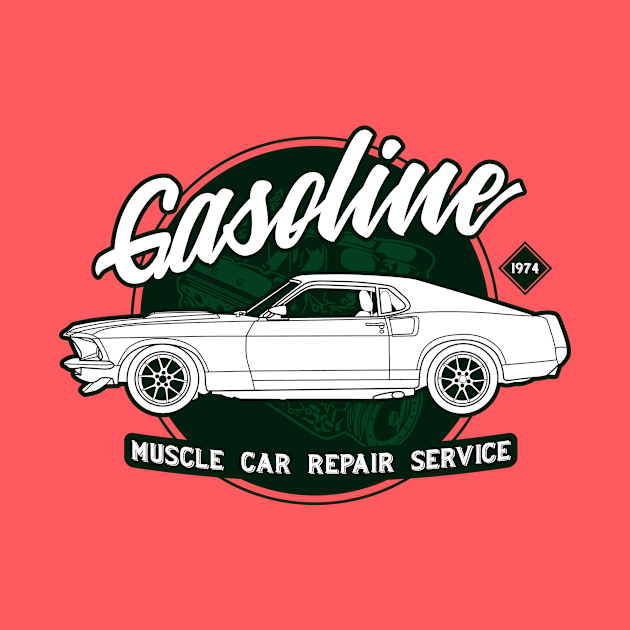 Gasoline Muscle Car Repair Service by Drumsartco