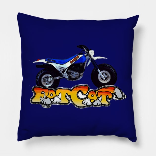 Fat cat Pillow by AdorableBadassRacing