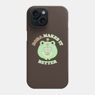 Boba Makes It Better Adorable Cartoon Frog Phone Case