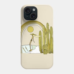 desert surf cacti daydreams // retro surf art by surfy birdy Phone Case