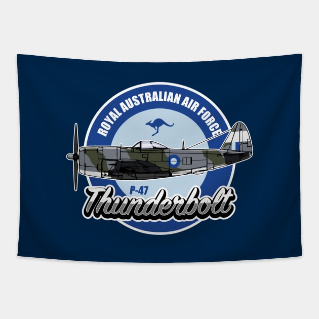 RAAF P-47 Thunderbolt Tapestry by TCP