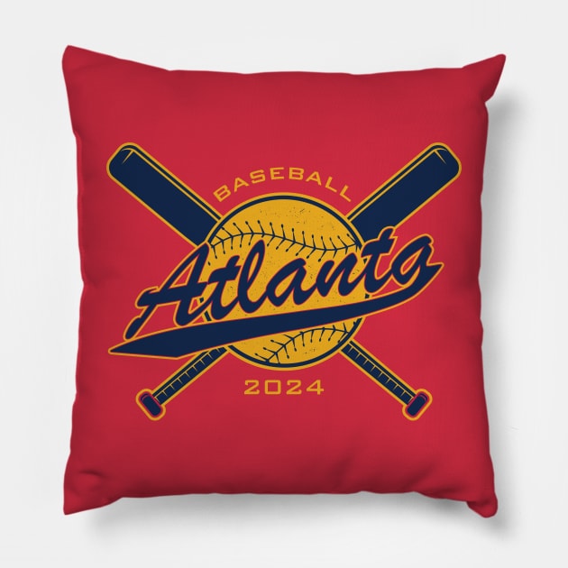 Braves 2024 Pillow by Nagorniak