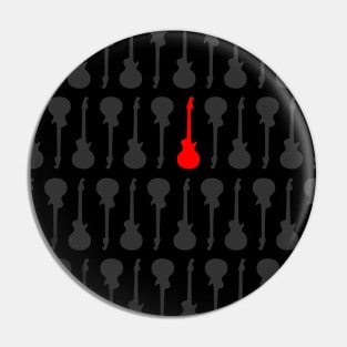 Guitar Pattern 2 Red Black Pin