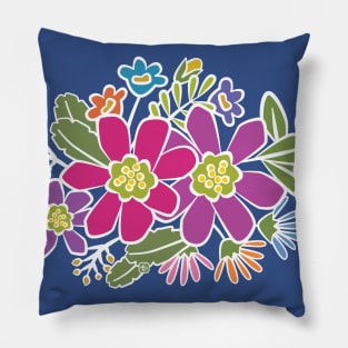 Summer Flower Bouquet Pillow