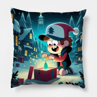 Unveiling Enigmatic Holiday Magic: Gravity Falls Christmas Art for Iconic Festive Designs! Pillow