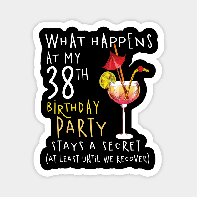 38Th Birthday - What Happens 38Th Birthday Magnet by jrgenbode