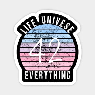 Retro 42 Answer To Life Universe And Everything Magic Number Magnet