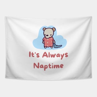 It's Always Naptime for this Cute Polar Bear Cub Tapestry