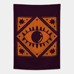 All Seeing Eye | Orange Version Tapestry
