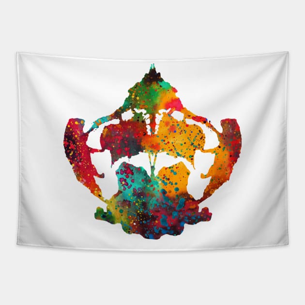 Rorschach inkblot test Tapestry by erzebeth