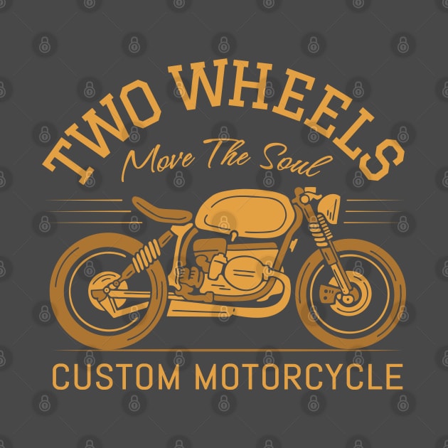 Two wheels motorcycle retro design by noorshine