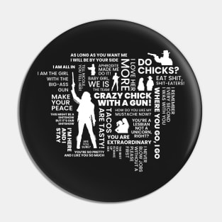 Wynonna Earp Word Cloud Pin