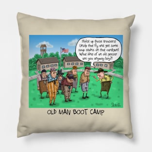 Old Man Boot Camp Pillow