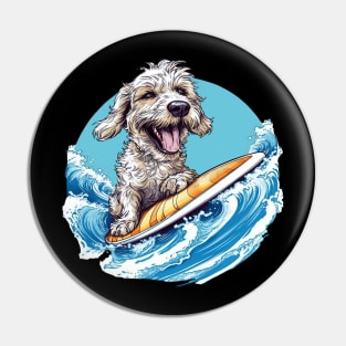 Surfing Doggie Pin