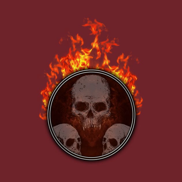 fire skull by HornArt