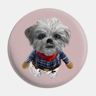 Cowboy Puppy Pin