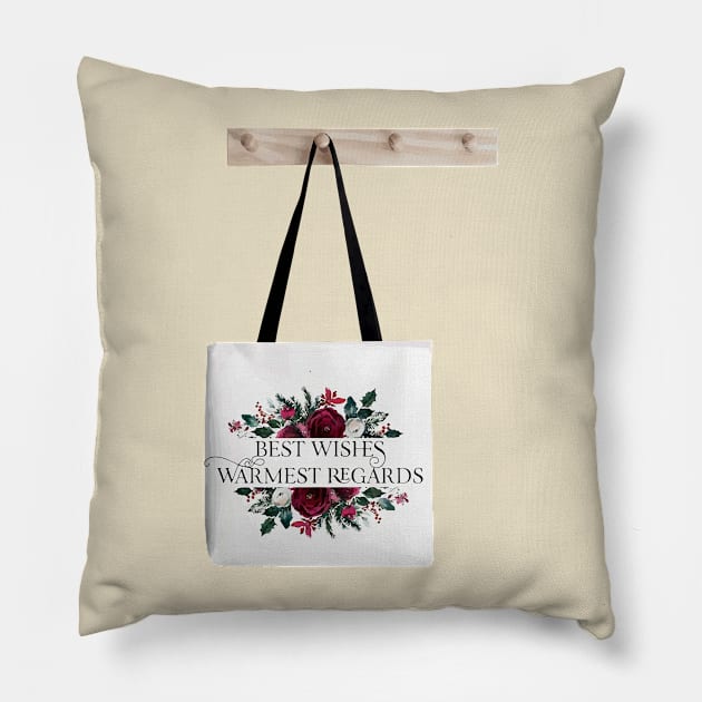 Bag Best Wishes Pillow by WildBrownies