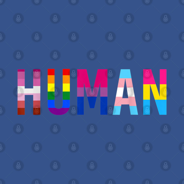 HUMAN LGBT Flag Gay Pride Month Transgender - Lgbt Pride - T-Shirt