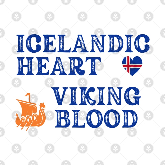 Icelandic Heart Viking Blood. Gift ideas for historical enthusiasts. by Papilio Art