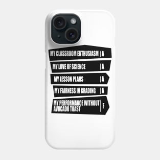 Avocado Toast Funny Cute Vegan Graphic Gift Fun Meme Teacher Phone Case