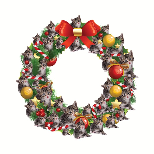 Kittens Multiface Christmas Wreath by Rebus28