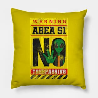 AREA 51 No Traspassing Pillow