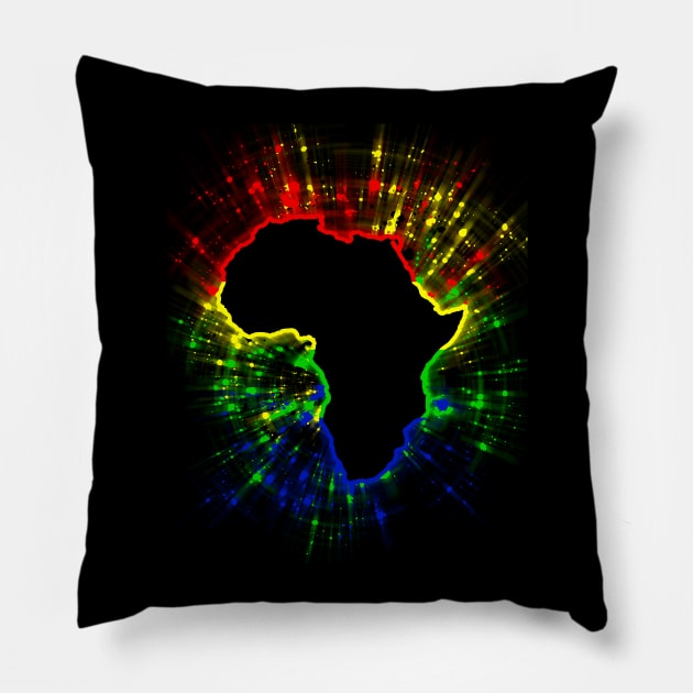 African Continent - Flag Colours Pillow by MisfitInVisual