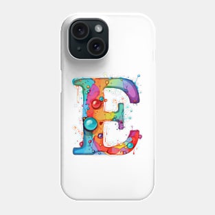 letter E cartoon art v3 Phone Case