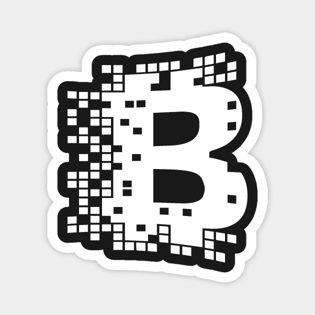 Bitcoin Blockchain Logo Magnet by cryptogeek