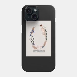 oval dried flowers and grasses Phone Case