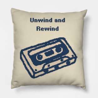 Unwind and Rewind - 1bit PixelArt Pillow