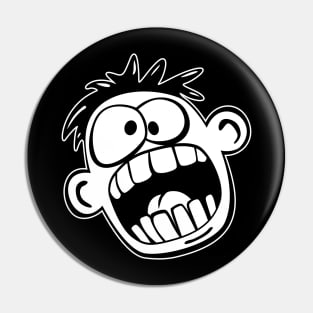 Funny Face Cartoon Pin