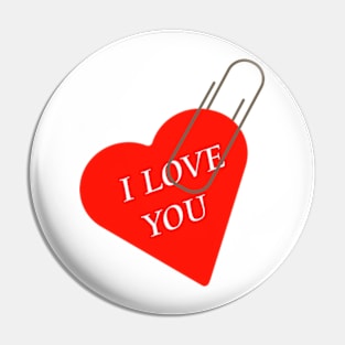 I love you, heart for lovers, valentines, love Pin