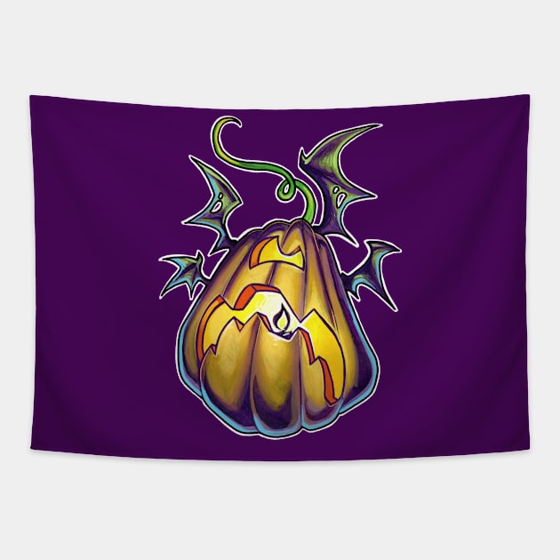 Dark purple bapkin Tapestry by BiancaRomanStumpff