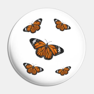 Monarch butterfly cartoon illustration Pin