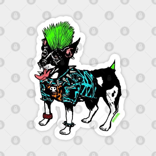 Punk Dog Magnet by Robisrael