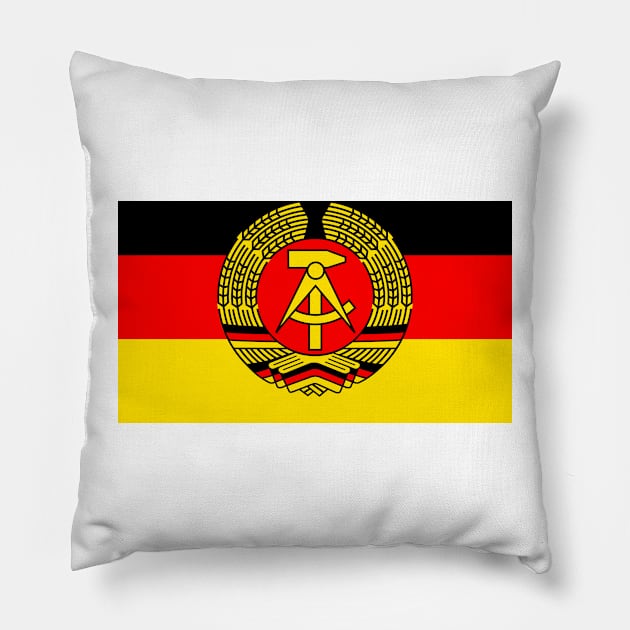 GDR flag (stylized) Pillow by GetThatCar