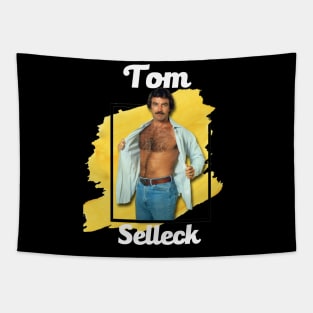 Tom Selleck//Yellow Splash Tapestry