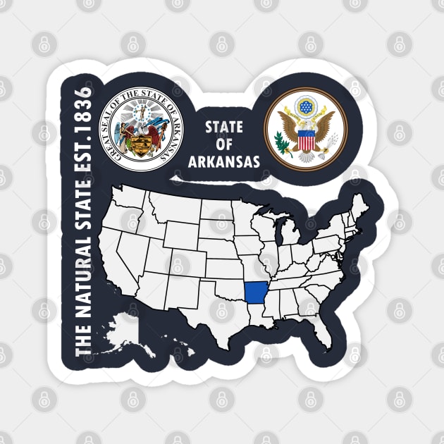 State of Arkansas Magnet by NTFGP