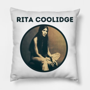 rita coolidge || green dark Pillow