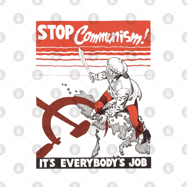 Stop Communism! Vintage by Distant War