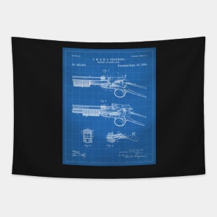 Browning Breach Rifle Patent - Gun Lover Gunsmith Art - Blueprint Tapestry