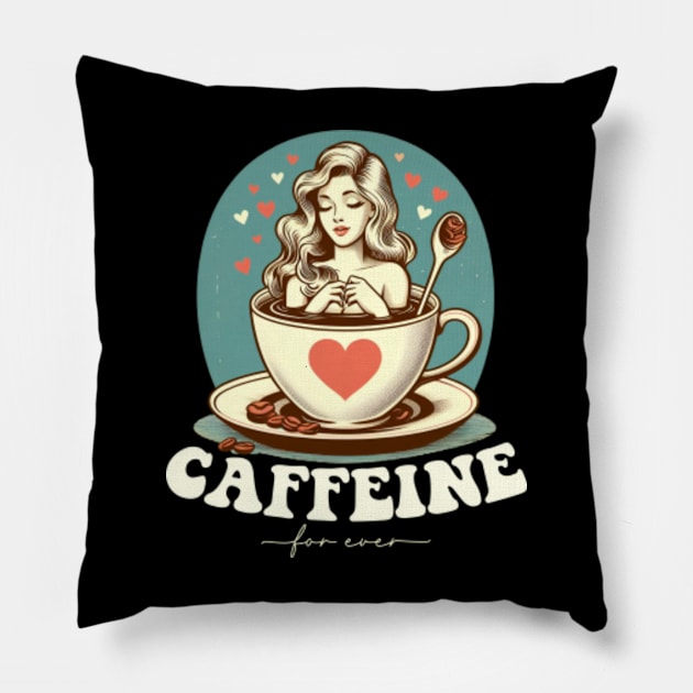 Caffeine For Ever | Caffeine 4 Ever Pillow by GreenCraft