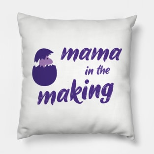 Mama in the making and dino pregnancy announcement Pillow