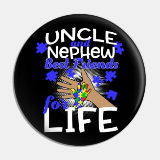 Autism Awareness Puzzle Piece Shirt Uncle And Nephew Besties Pin