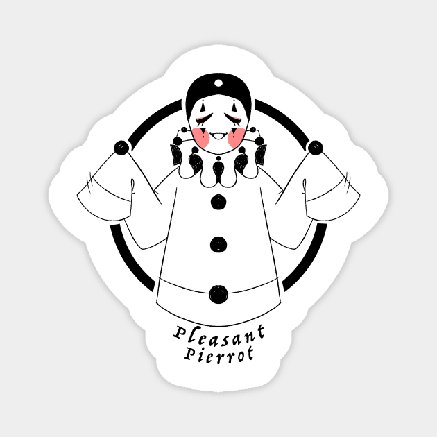 Pleasant Pierrot Magnet by Windows94