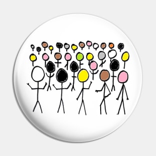 Equality Stickmen Pin